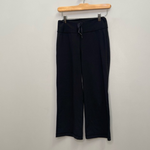 Lululemon Black Crop Wide Leg Pants Size 4 - Picture 3 of 9